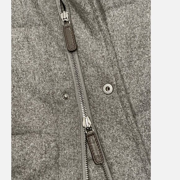 Ralph Lauren Purple Label Wool Goose down vest ITALY XL grey suede jacket - Picture 4 of 8